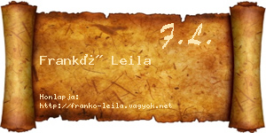 Frankó Leila névjegykártya